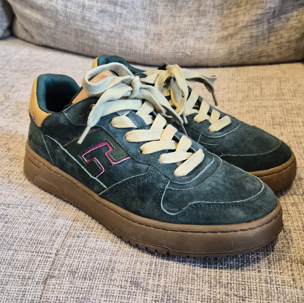 Carmela Forest Green Suede Sneakers Size 37 (Fits Like A 7)